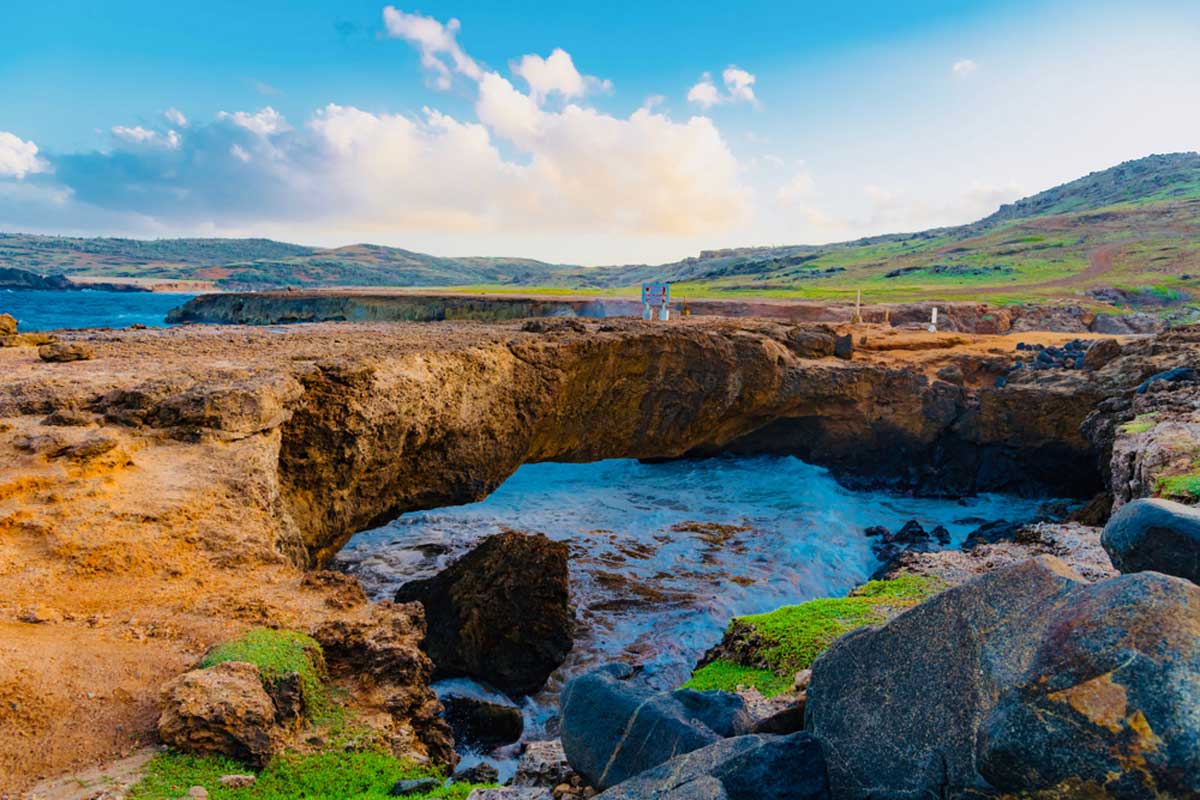 Arikok Natural Park on the island of Aruba 