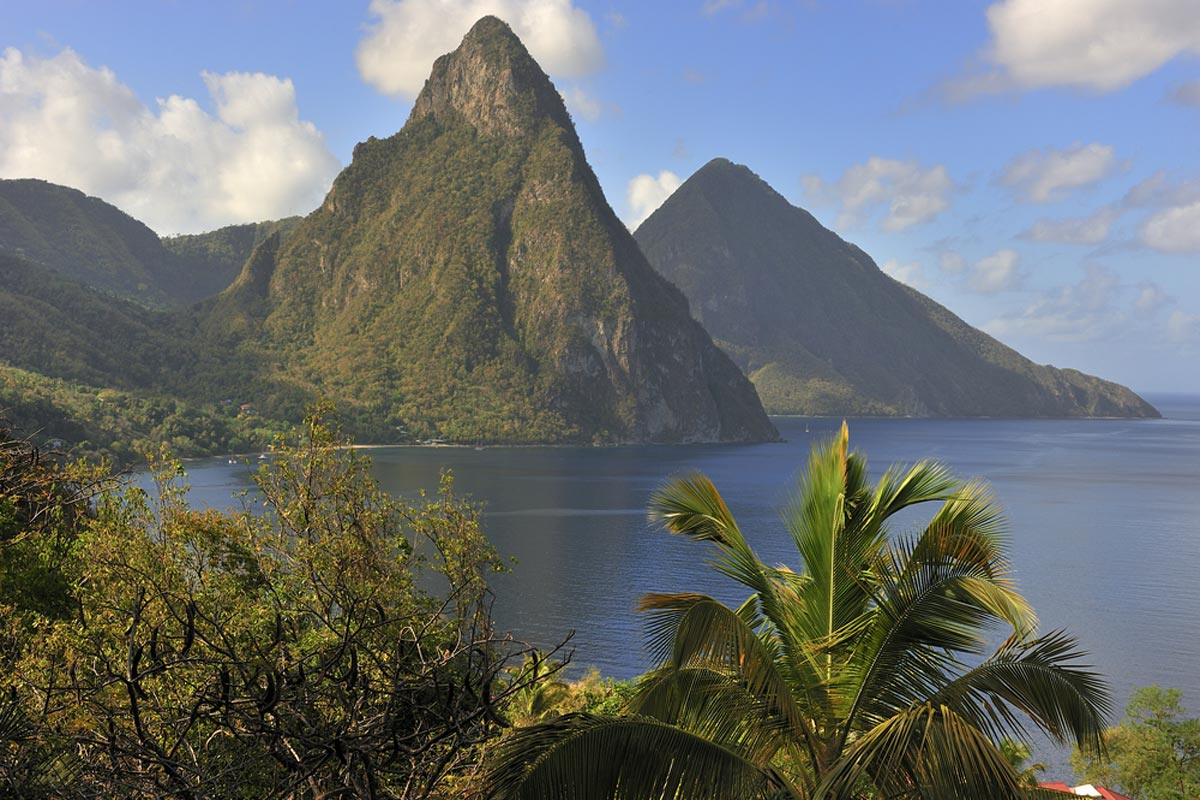 Piton mountains in St Lucia
