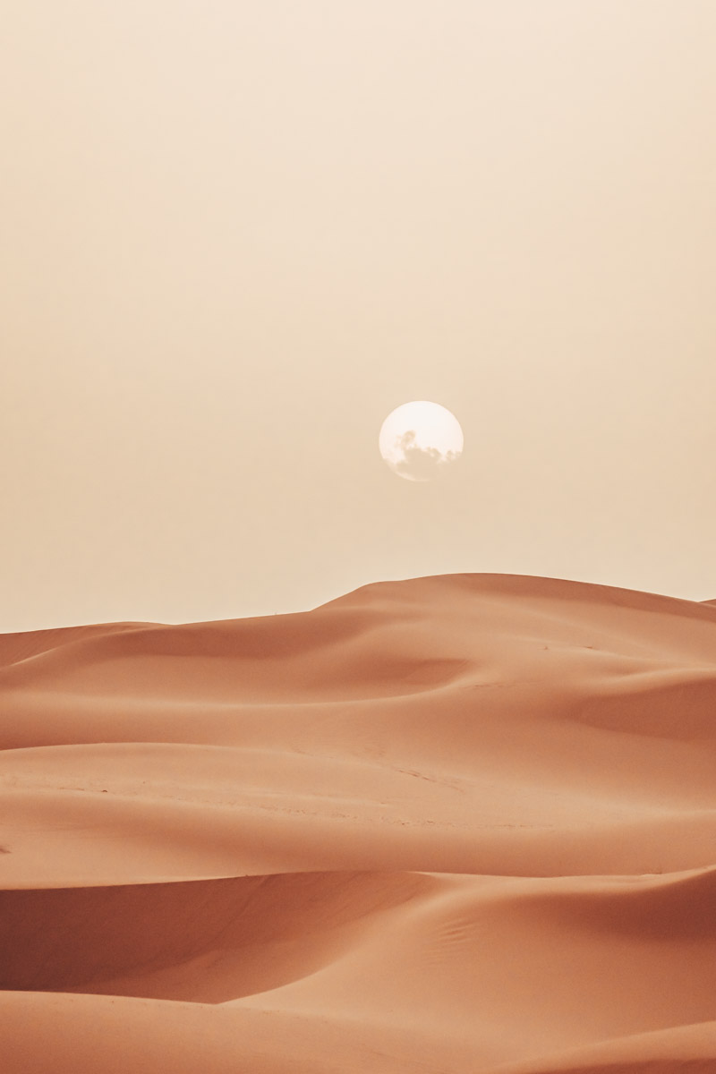 Sand texture during sunrise, Sahara Desert Merzouga, Morocco vertical oriented